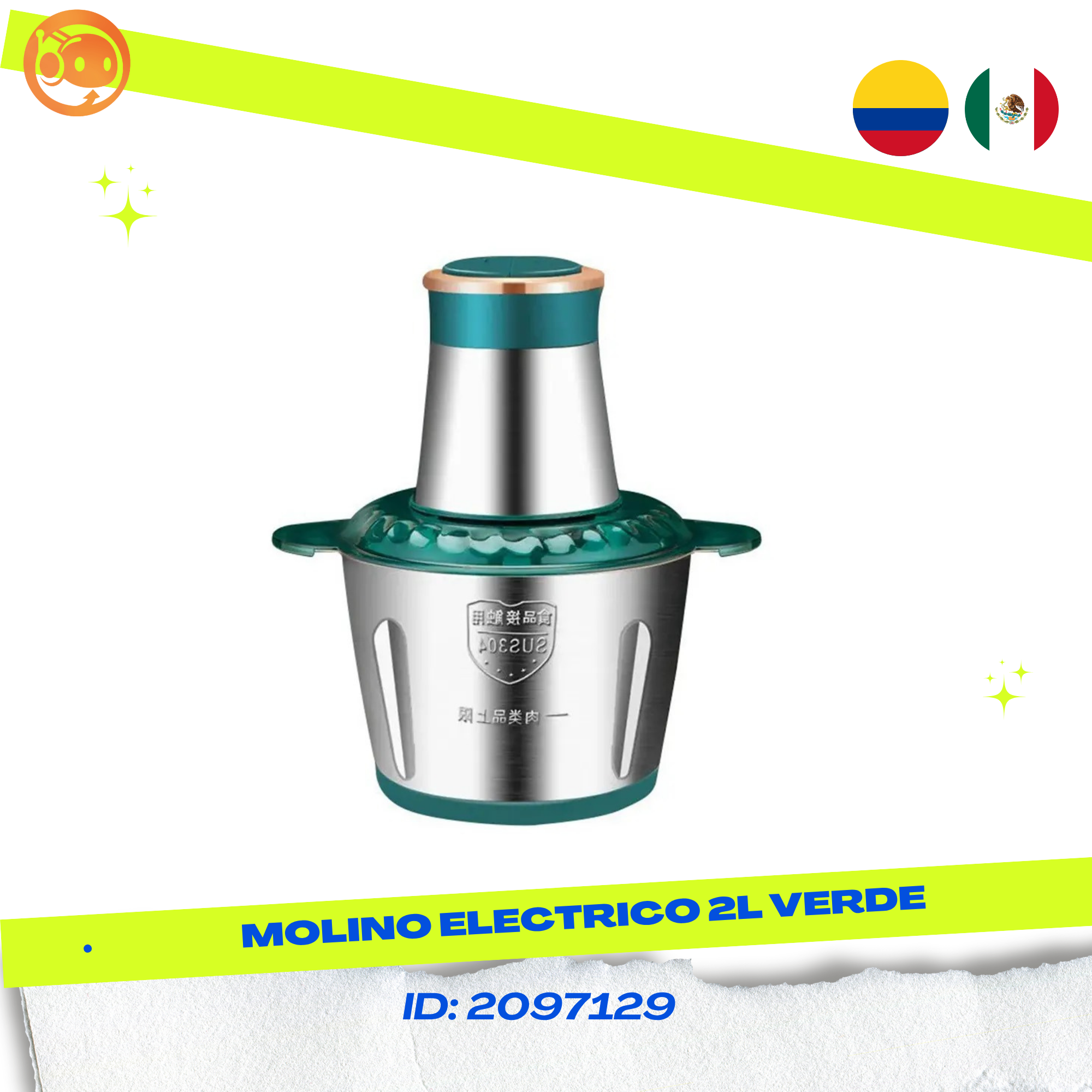 Molino eléctrico 2L Verde